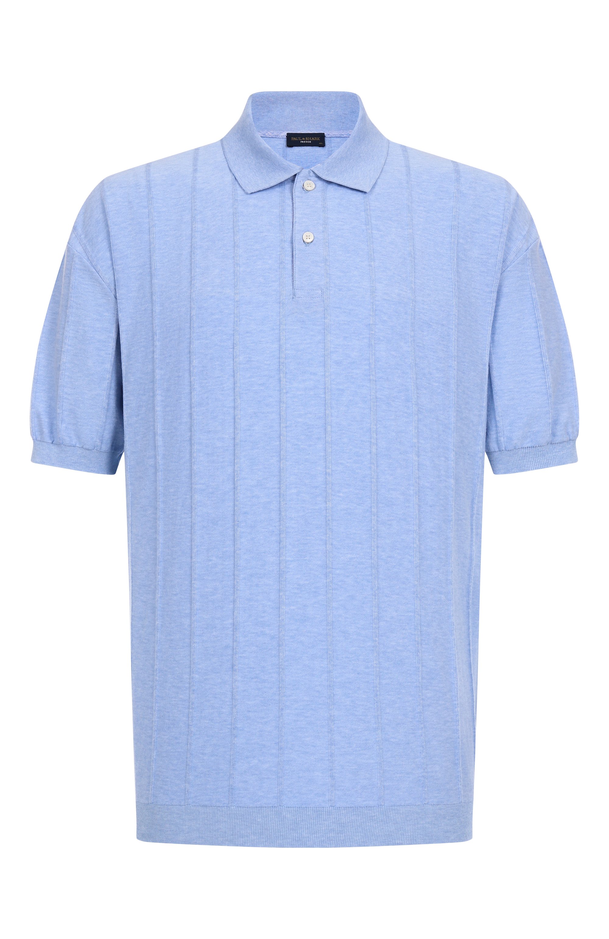 Хлопковое поло PAUL&SHARK голубого цвета по цене 49850 руб., арт. 25411605/4XL, фото 1 Хлопковое поло PAUL&SHARK, арт. 25411605/4XL, фото 1