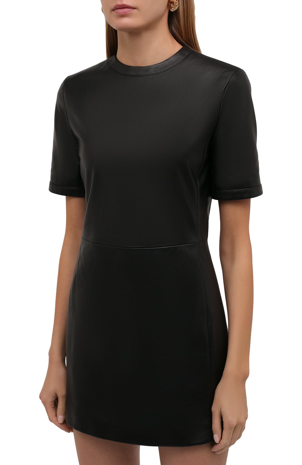 Кожаное платье SAINT LAURENT, арт. 672865/YC2ZZ, фото 3