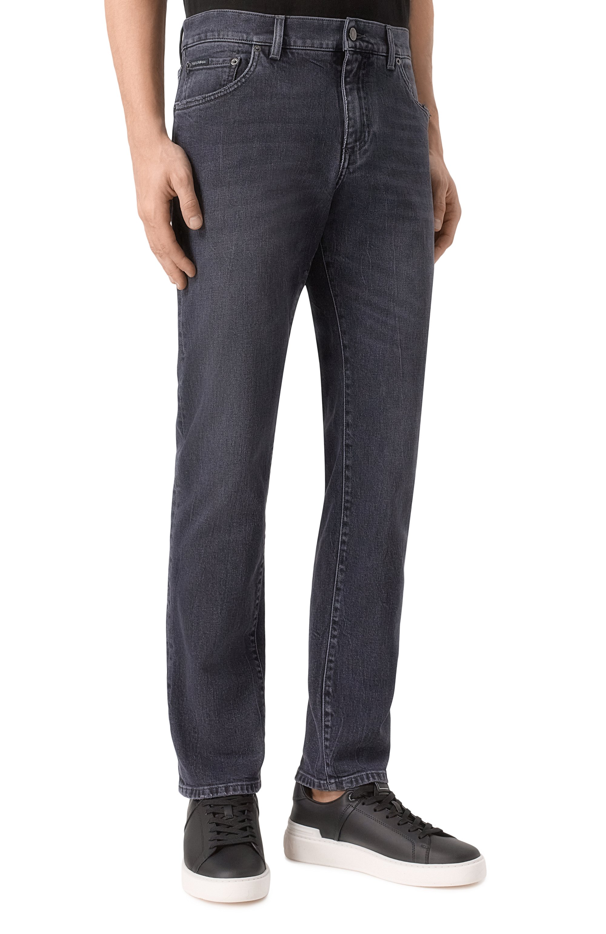 Джинсы slim DOLCE & GABBANA темно-серого цвета по цене 98950 руб., арт. GY07CZ/G80W1, фото 3 Джинсы slim DOLCE & GABBANA, арт. GY07CZ/G80W1, фото 3