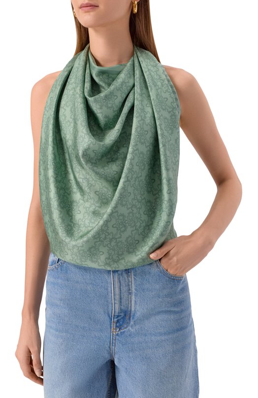 Шелковый платок Elie Saab 710008544S25/ICEBERG GREEN Зелёный  710008544S25/ICEBERG GREEN Фото 2