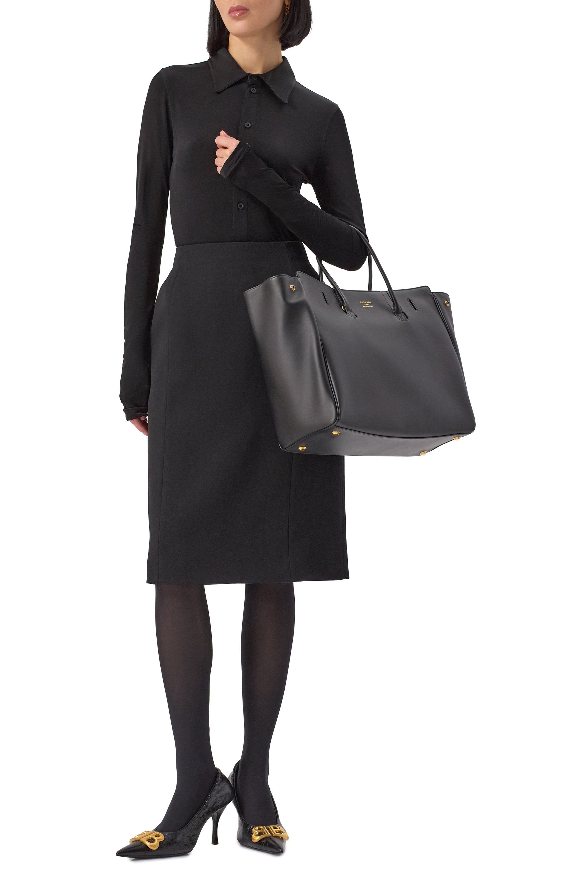 Сумка-тоут hampton medium BALENCIAGA черного цвета по цене 480000 руб., арт. 813354/2ABAV, фото 7 Сумка-тоут hampton medium BALENCIAGA, арт. 813354/2ABAV, фото 7