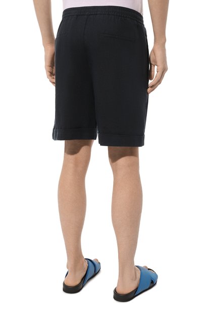 Льняные шорты CANALI темно-синего цвета по цене 52250 руб., арт. 95606/SG02985, фото 4 Льняные шорты CANALI, арт. 95606/SG02985, фото 4