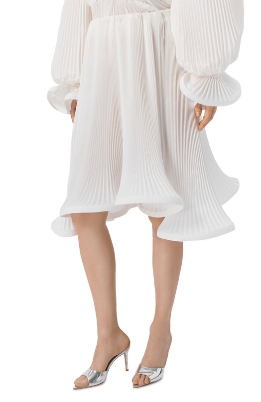 Плиссированная юбка ROWEN ROSE SKR_RR462 Белый  SKR_RR462 Фото 3