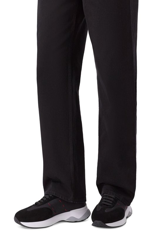 Текстильные кроссовки Kiton USSA374N0133301 Чёрный  USSA374N0133301 Фото 3