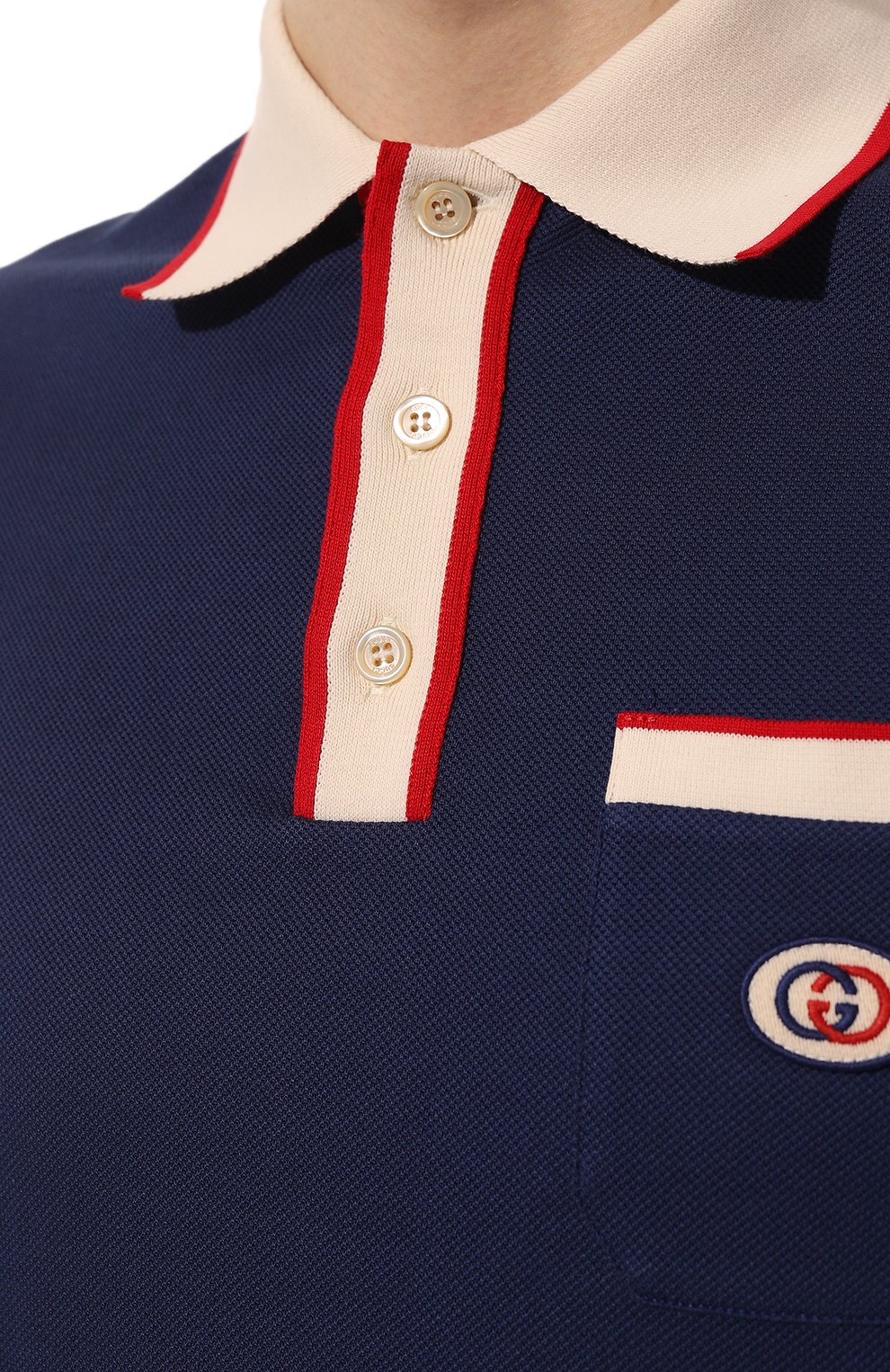 Хлопковое поло GUCCI, арт. 653380 XJDF8, фото 5