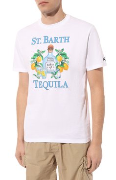 Мужская хлопковая футболка MC2 SAINT BARTH белого цвета, арт. STBM/TSHIRT MAN/00663D | Фото 3 (Кросс-КТ: Пляж; Рукава: Короткие; Длина (для топов): Стандартные; Принт: С принтом; Материал сплава: Проставлено; Материал внешний: Хлопок; Стили: Спорт-шик; Драгоценные камни: Проставлено)