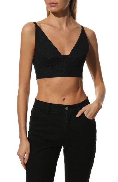 Шерстяной бра-топ CHAPURIN черного цвета по цене 37500 руб., арт. T1/18881/6441-м/FW22-23, фото 3 Шерстяной бра-топ CHAPURIN, арт. T1/18881/6441-м/FW22-23, фото 3