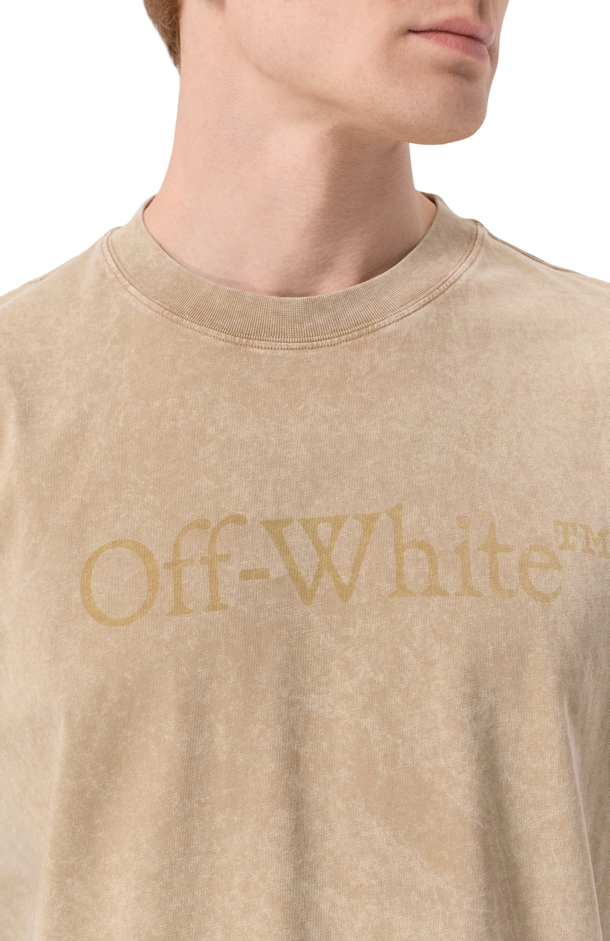 Хлопковая футболка OFF-WHITE, арт. 0MAA120F25JER000, фото 5