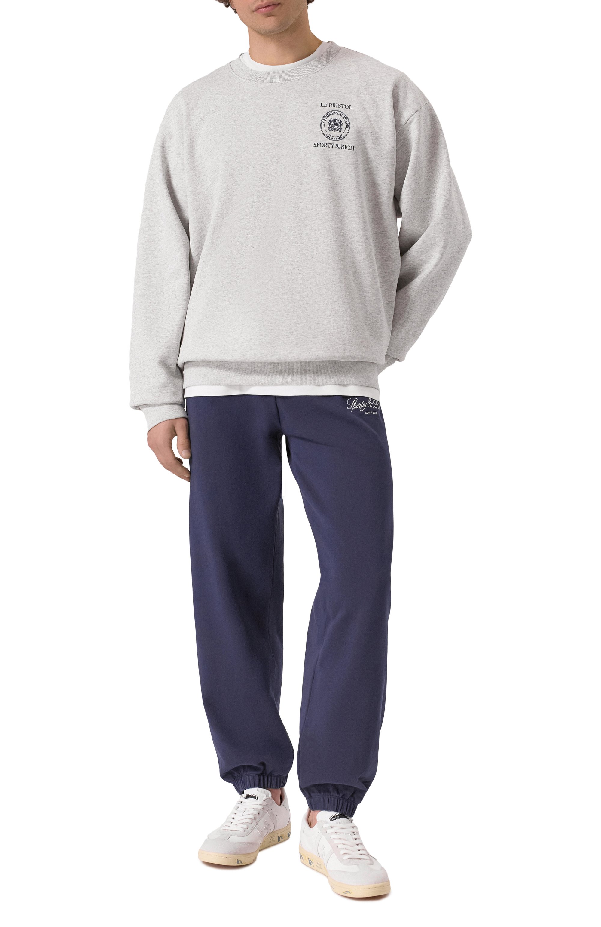 Хлопковый свитшот sporty & rich x le bristol paris SPORTY AND RICH, арт. ST071517620GY03, фото 2