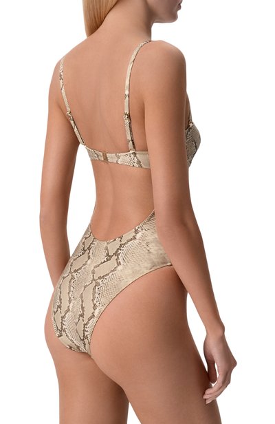 Слитный купальник ELIE SAAB бежевого цвета по цене 83650 руб., арт. SW004PBC26/LC002, фото 3 Слитный купальник ELIE SAAB, арт. SW004PBC26/LC002, фото 3