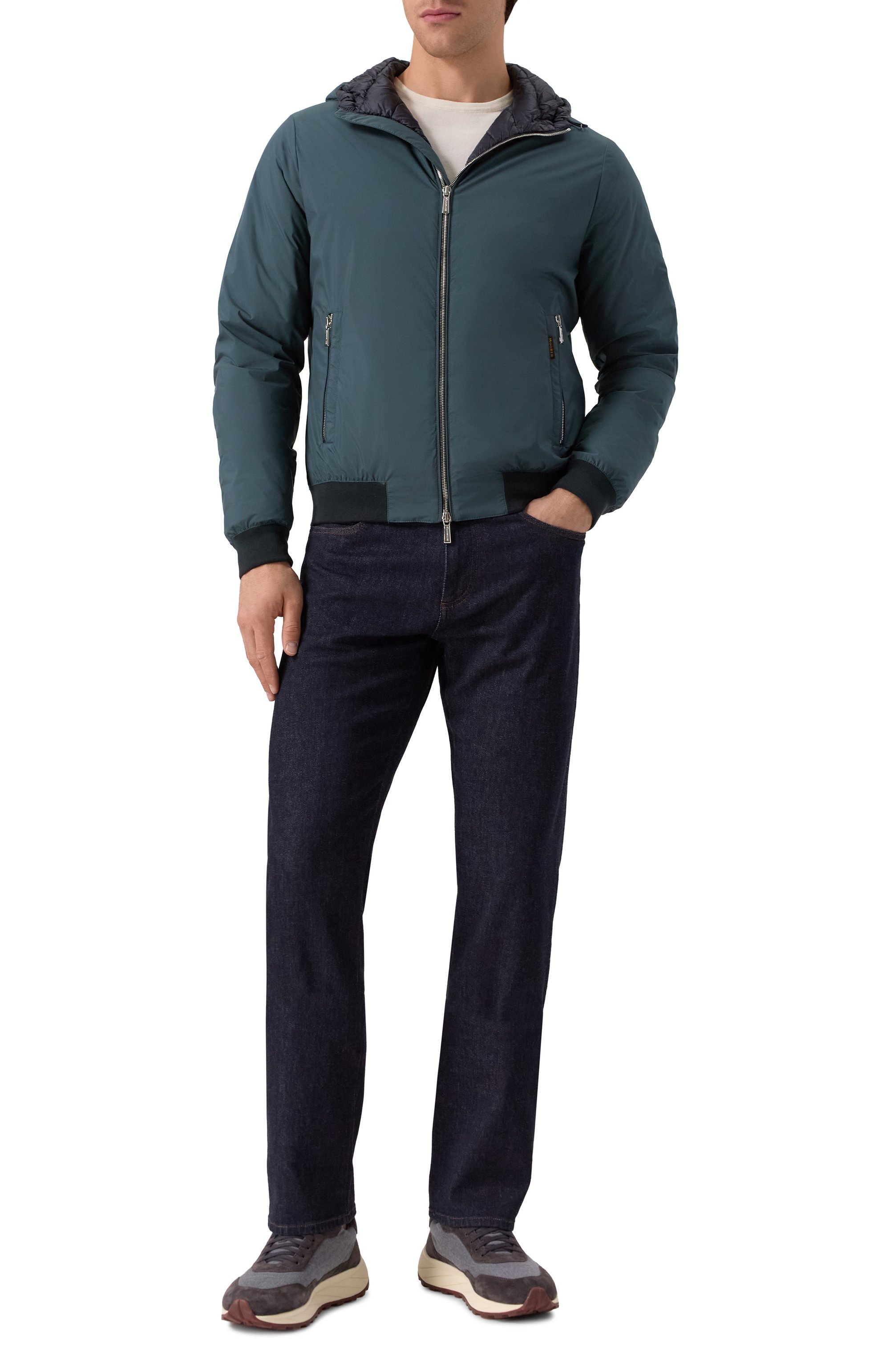 Комбинированные кроссовки falcon H`D`S`N BARACCO темно-серого цвета по цене 53900 руб., арт. FALC0N.12*, фото 2 Комбинированные кроссовки falcon H`D`S`N BARACCO, арт. FALC0N.12*, фото 2