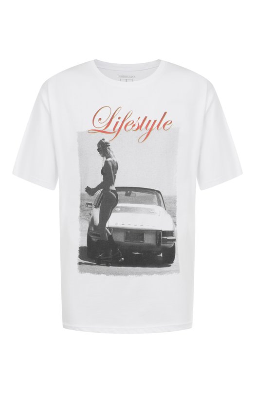 Хлопковая футболка Bisibiglio LIFESTYLE CAR Белый LIFESTYLE CAR