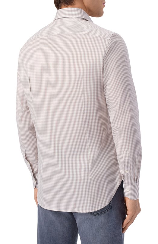 Хлопковая рубашка Canali CCLX098/GD03717 Бежевый  CCLX098/GD03717 Фото 4
