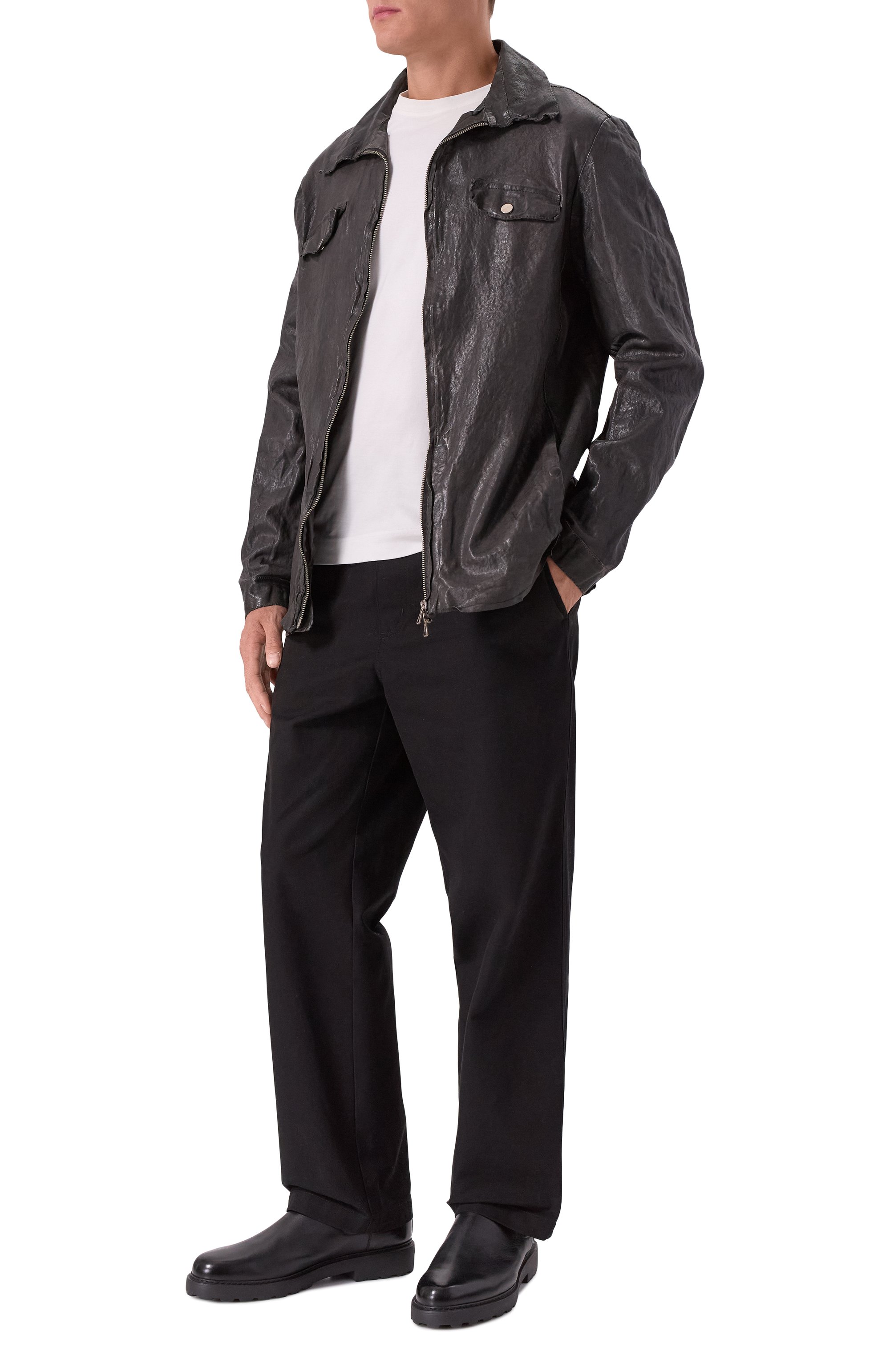 Кожаная куртка-рубашка NEVER ENOUGH, арт. MJL047, фото 2