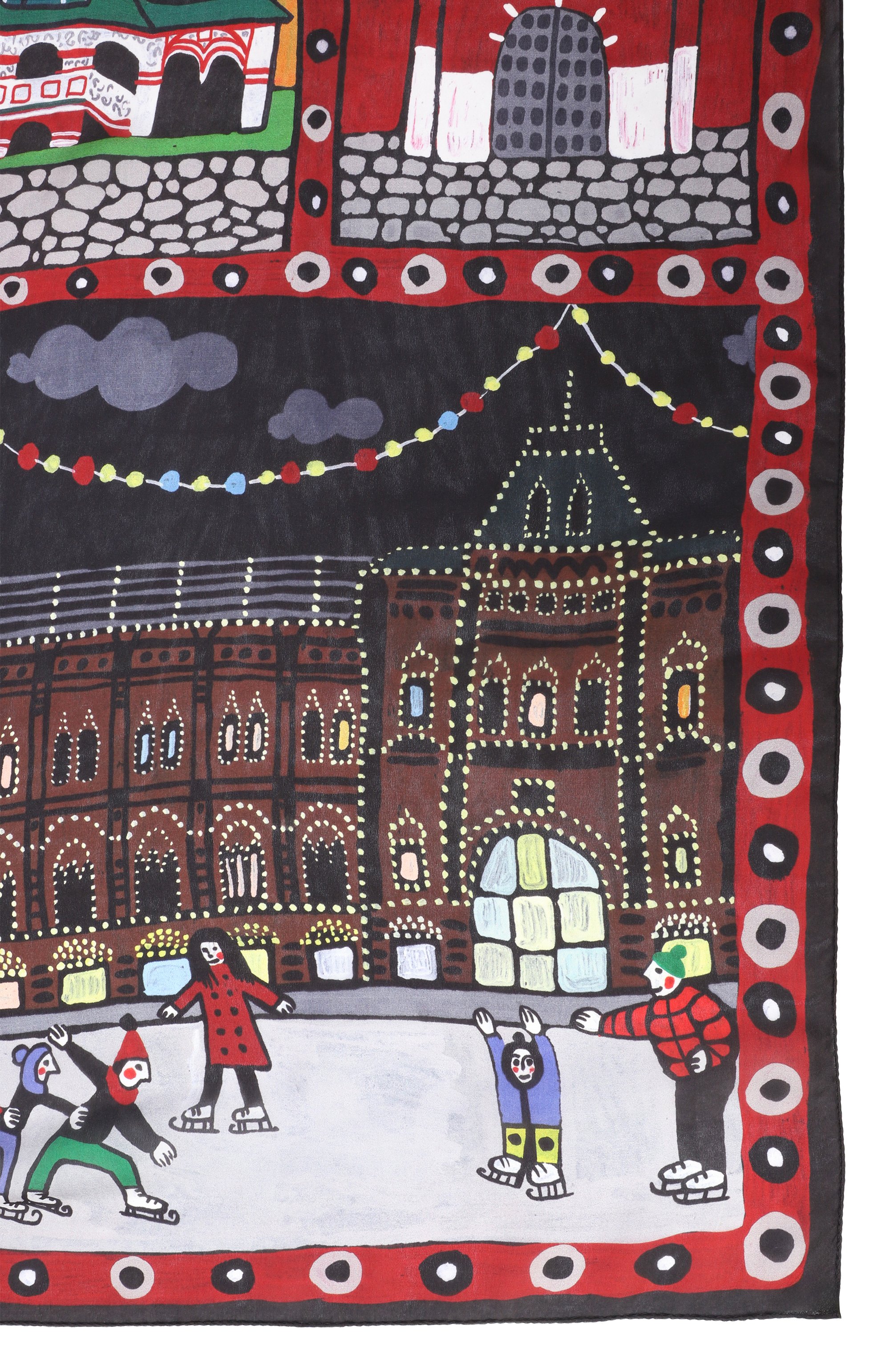 Шелковая шаль красная площадь GOURJI, арт. 91138637/3151108, фото 4