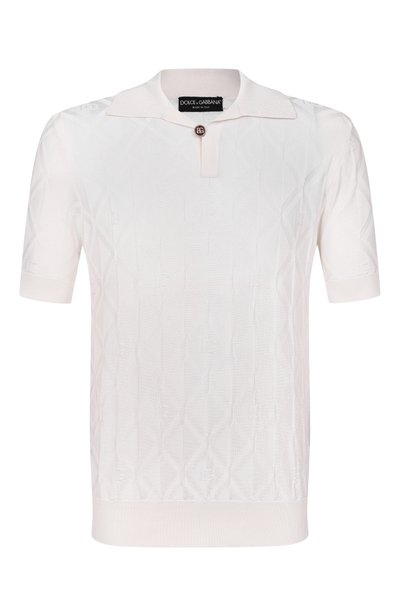 Мужская шелковое поло DOLCE & GABBANA, арт. GXZCRT/JBSQ0