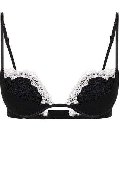 Шелковый бюстгальтер с контрастной кружевной отделкой LA PERLA, арт. 000859B, фото 1