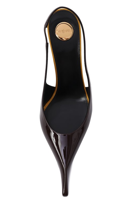 Кожаные туфли Apolline 85 Saint Laurent 852535/1TVAN Коричневый  852535/1TVAN Фото 6