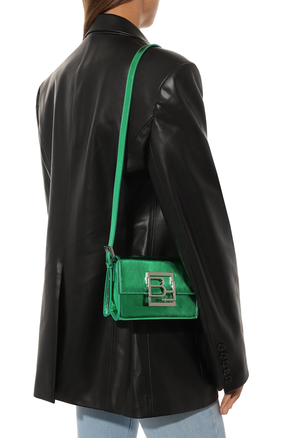 Сумка fran BY FAR зеленого цвета по цене 65150 руб., арт. 23SSFRN0CVGASMA, фото 2 Сумка fran BY FAR, арт. 23SSFRN0CVGASMA, фото 2