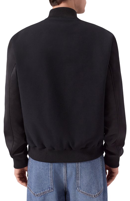 Шерстяной бомбер Balmain FH0TFA70/MI06 Чёрный  FH0TFA70/MI06 Фото 4