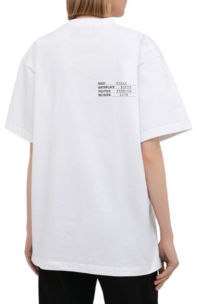 Хлопковая футболка VETEMENTS, арт. UA52TR120W 1602/W, фото 4