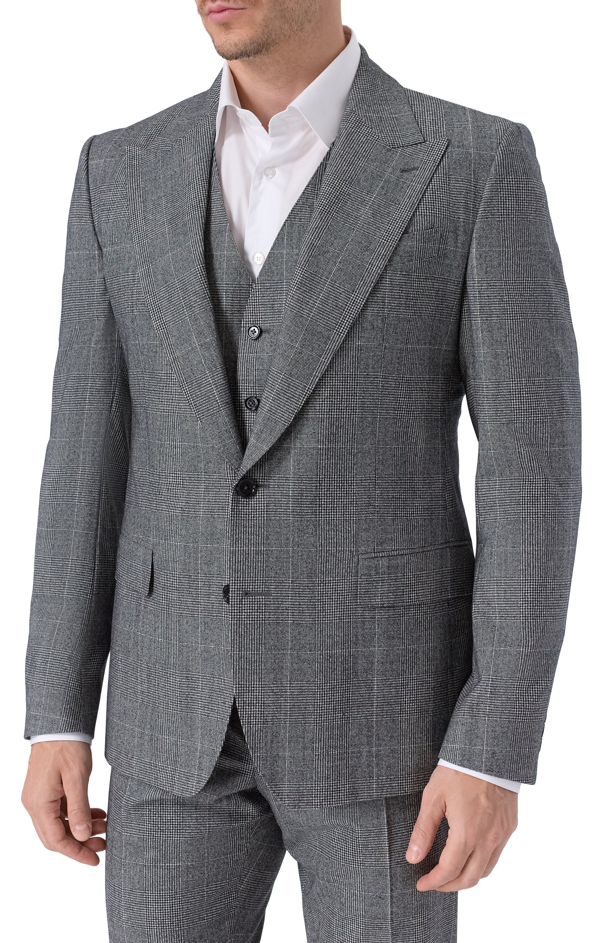 Шерстяной костюм-тройка DOLCE & GABBANA серого цвета по цене 526000 руб., арт. GK02XT/FQBBQ, фото 2 Шерстяной костюм-тройка DOLCE & GABBANA, арт. GK02XT/FQBBQ, фото 2