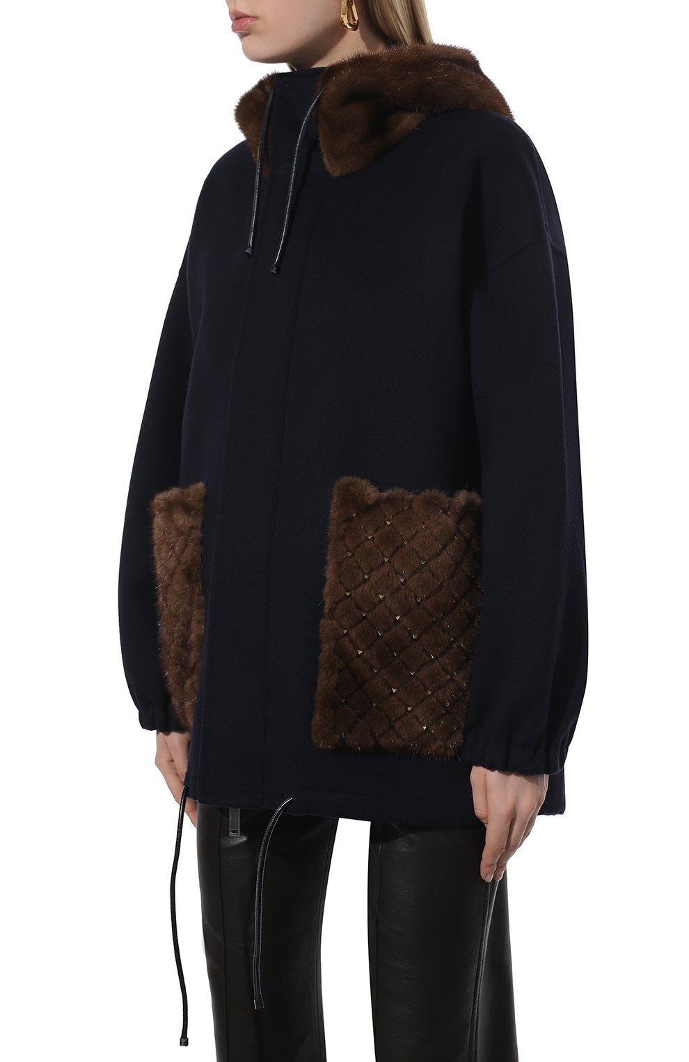 Парка с отделкой из меха норки VALENTINO, арт. SF3FB577DMF, фото 3