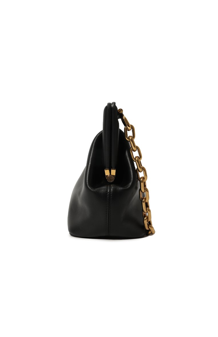 Женская сумка peak ALEXANDER MCQUEEN черного цвета, арт. 743091/1BLGN | Фото 4 (Материал: Натуральная кожа; Размер: medium)