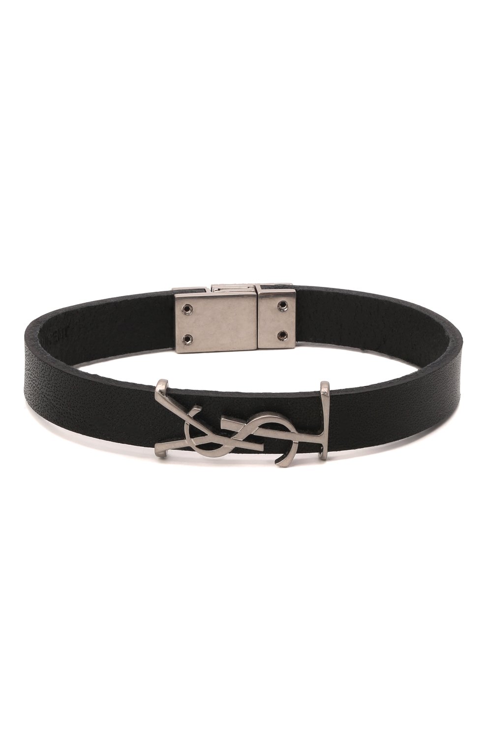 Кожаный браслет SAINT LAURENT черного цвета по цене 27550 руб., арт. 559355/0IH0E, фото 1 Кожаный браслет SAINT LAURENT, арт. 559355/0IH0E, фото 1