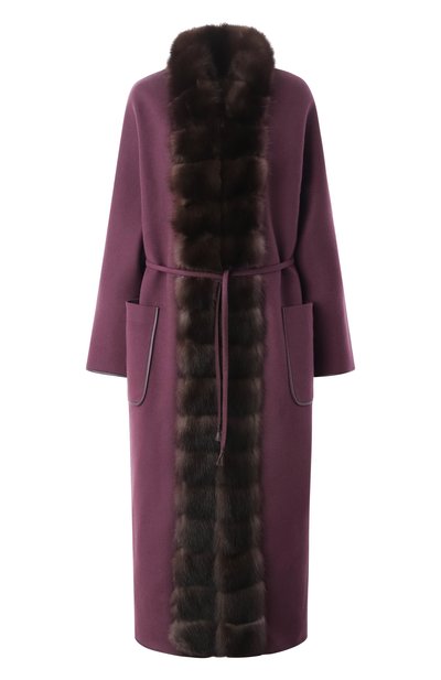 Кашемировое пальто с отделкой из меха соболя SABLEFUR, арт. 72213-SB-12, фото 1