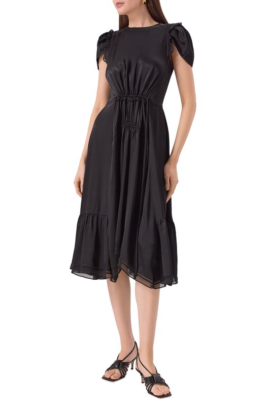 Атласное платье 3.1 Phillip Lim S251-90947NVS Чёрный  S251-90947NVS Фото 3