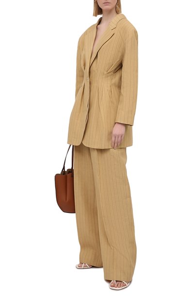 Льняной жакет JACQUEMUS бежевого цвета по цене 75050 руб., арт. 211JA08/112851, фото 2 Льняной жакет JACQUEMUS, арт. 211JA08/112851, фото 2