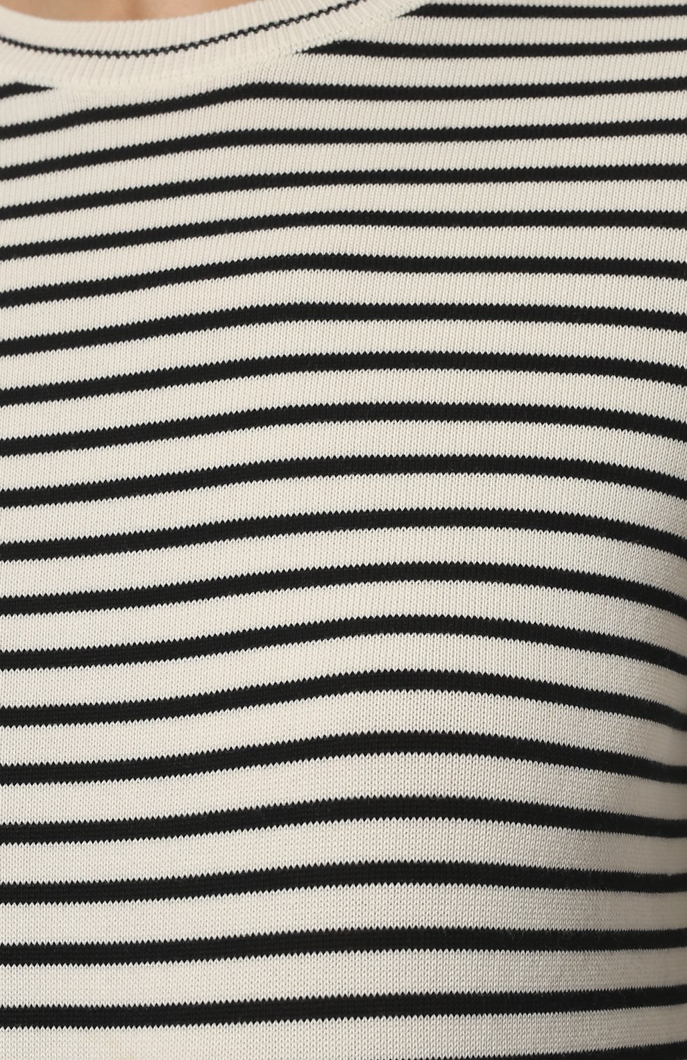 Хлопковый пуловер MONCLER черно-белого цвета по цене 52850 руб., арт. H1-093-9C000-10-M1594, фото 5 Хлопковый пуловер MONCLER, арт. H1-093-9C000-10-M1594, фото 5