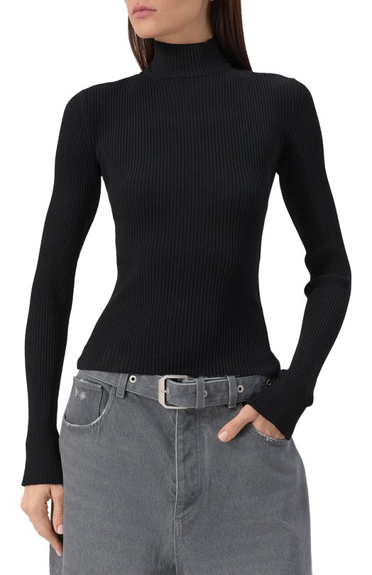 Водолазка из вискозы Balenciaga 828347/T5230 Чёрный  828347/T5230 Фото 3