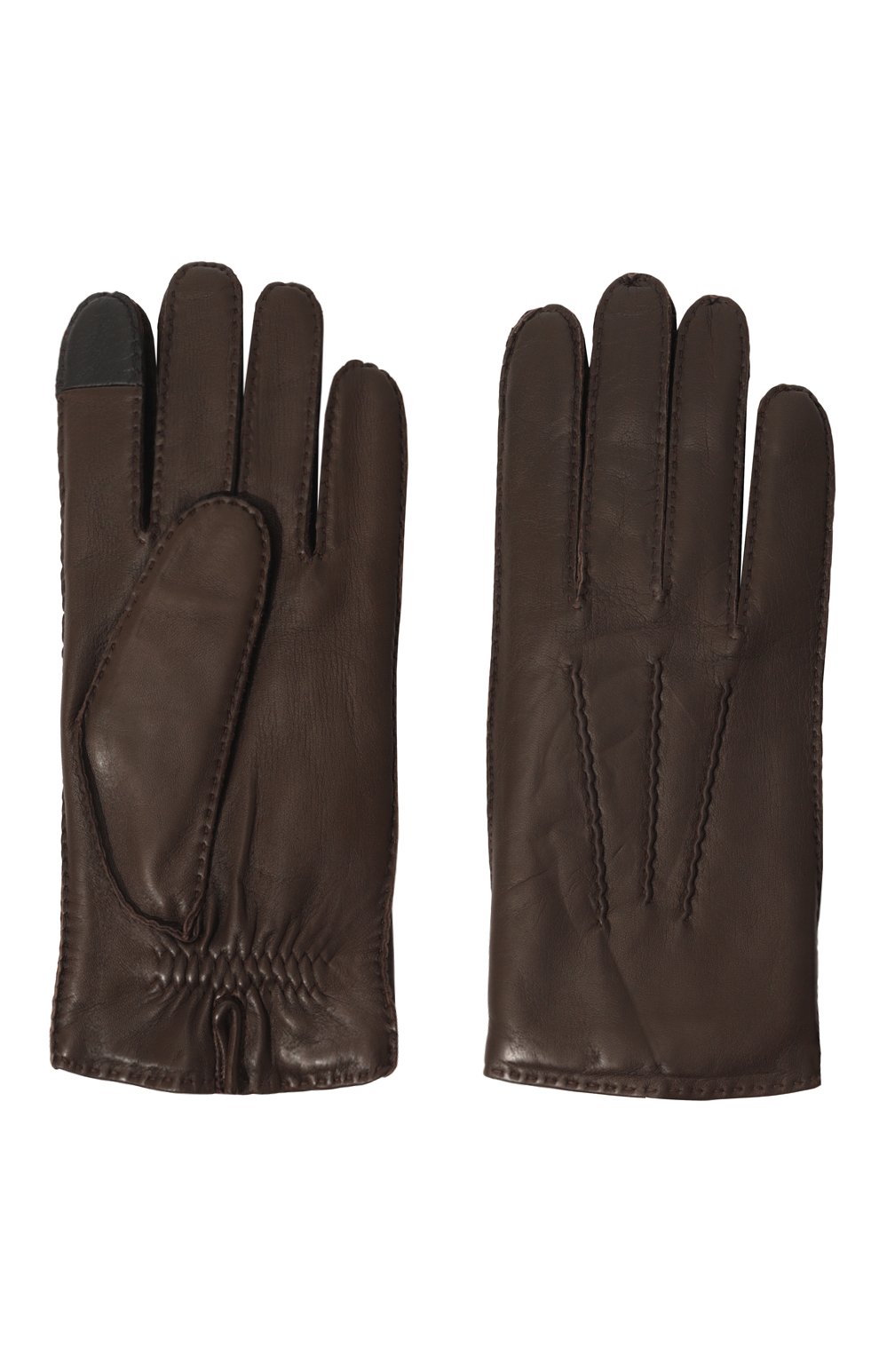 Кожаные перчатки arthur AGNELLE темно-коричневого цвета по цене 19050 руб., арт. ARTHUR/C100, фото 2 Кожаные перчатки arthur AGNELLE, арт. ARTHUR/C100, фото 2