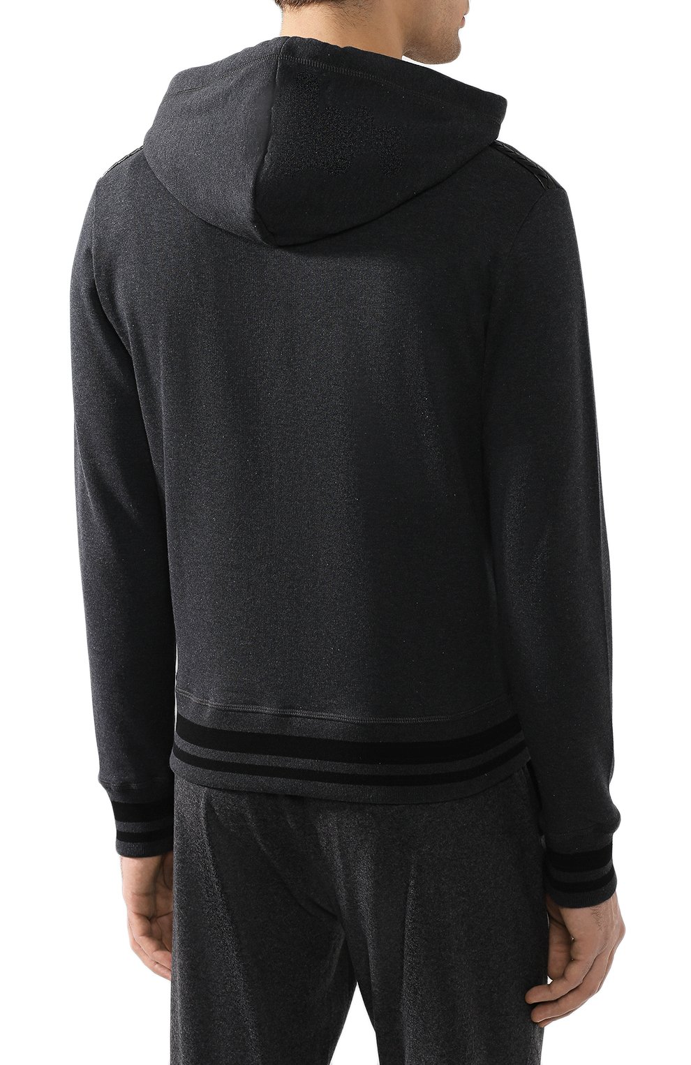 Кардиган из смеси хлопка и шерсти BOTTEGA VENETA темно-серого цвета по цене 79950 руб., арт. 542712/VZZY5, фото 4 Кардиган из смеси хлопка и шерсти BOTTEGA VENETA, арт. 542712/VZZY5, фото 4