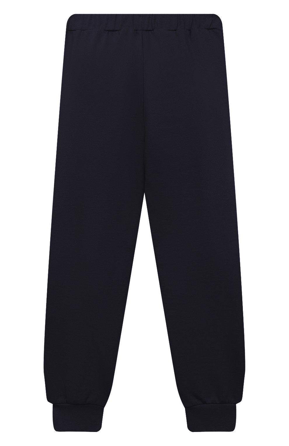 Хлопковые джоггеры IL GUFO темно-синего цвета по цене 10650 руб., арт. P22PL370M0030/5A-8A, фото 2 Хлопковые джоггеры IL GUFO, арт. P22PL370M0030/5A-8A, фото 2