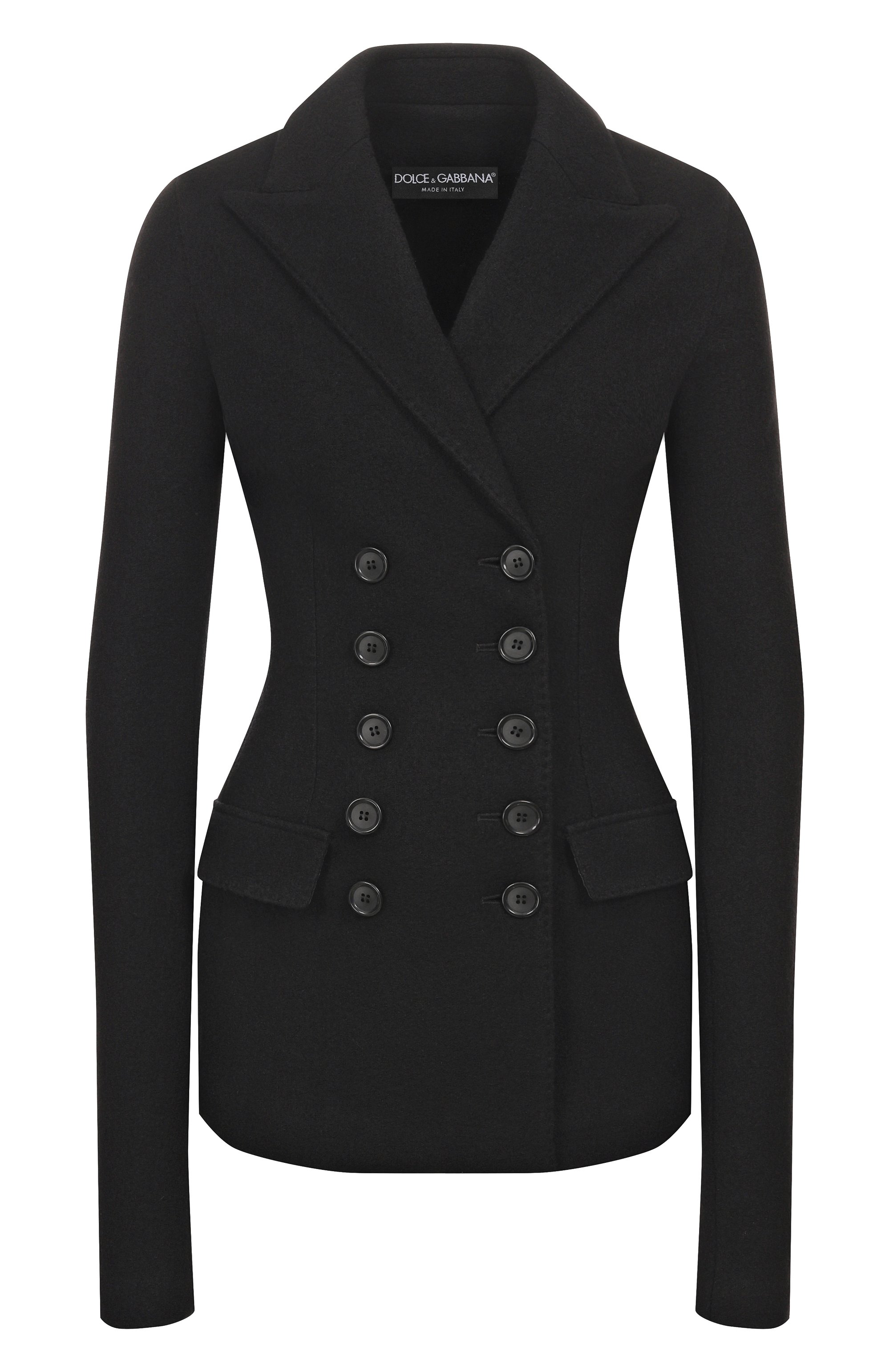 Шерстяной жакет DOLCE & GABBANA черного цвета по цене 257500 руб., арт. F27HDT/HU2BB, фото 1 Шерстяной жакет DOLCE & GABBANA, арт. F27HDT/HU2BB, фото 1