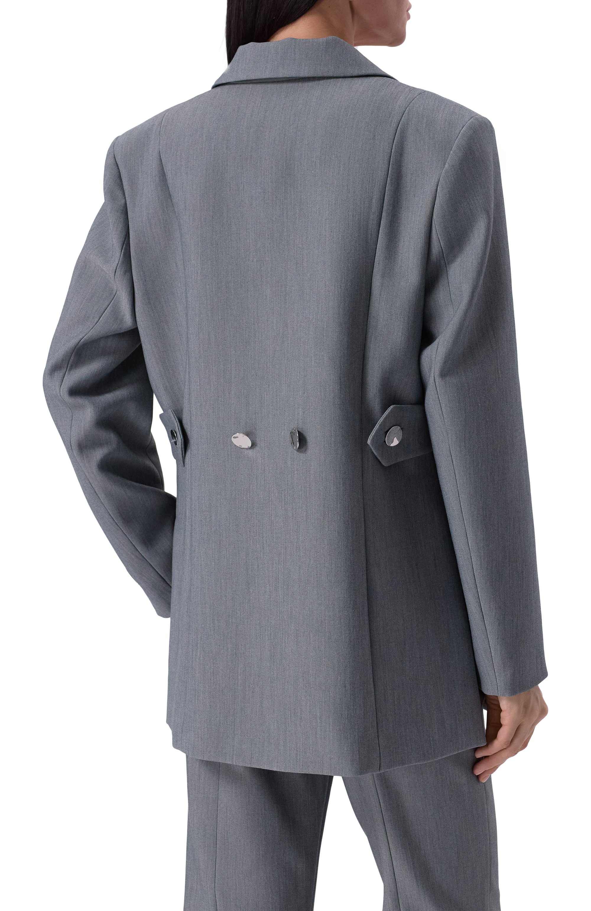 Жакет GANNI серого цвета по цене 61550 руб., арт. W0109/6871, фото 6 Жакет GANNI, арт. W0109/6871, фото 6