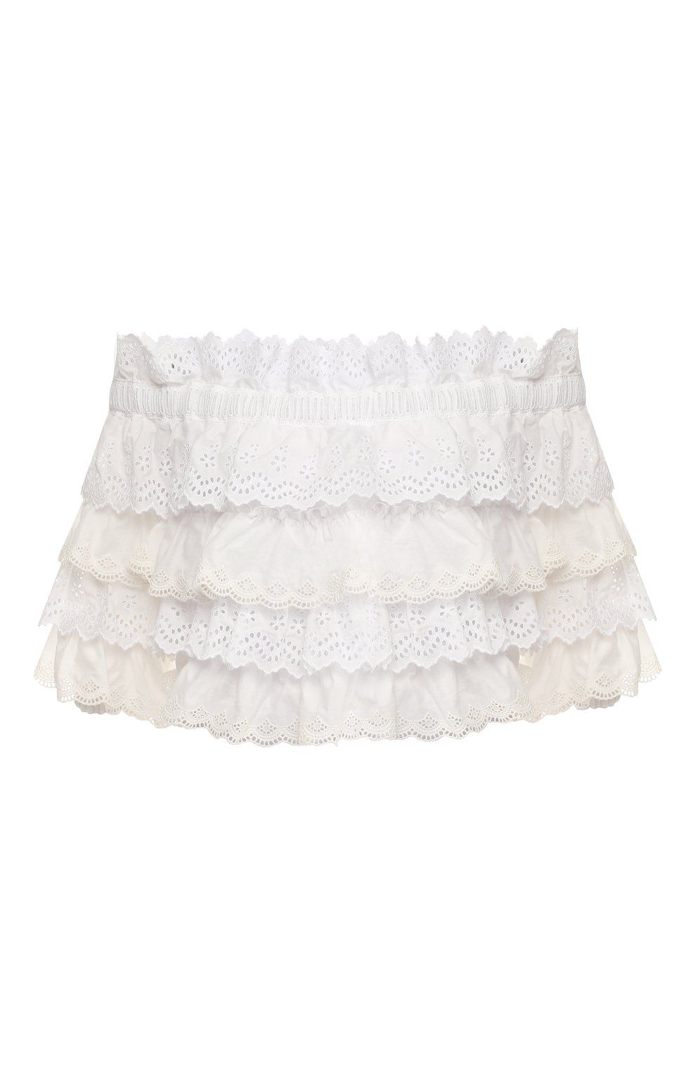 Кружевной топ DOLCE & GABBANA белого цвета по цене 125500 руб., арт. F73E6Z/GDM12, фото 1 Кружевной топ DOLCE & GABBANA, арт. F73E6Z/GDM12, фото 1