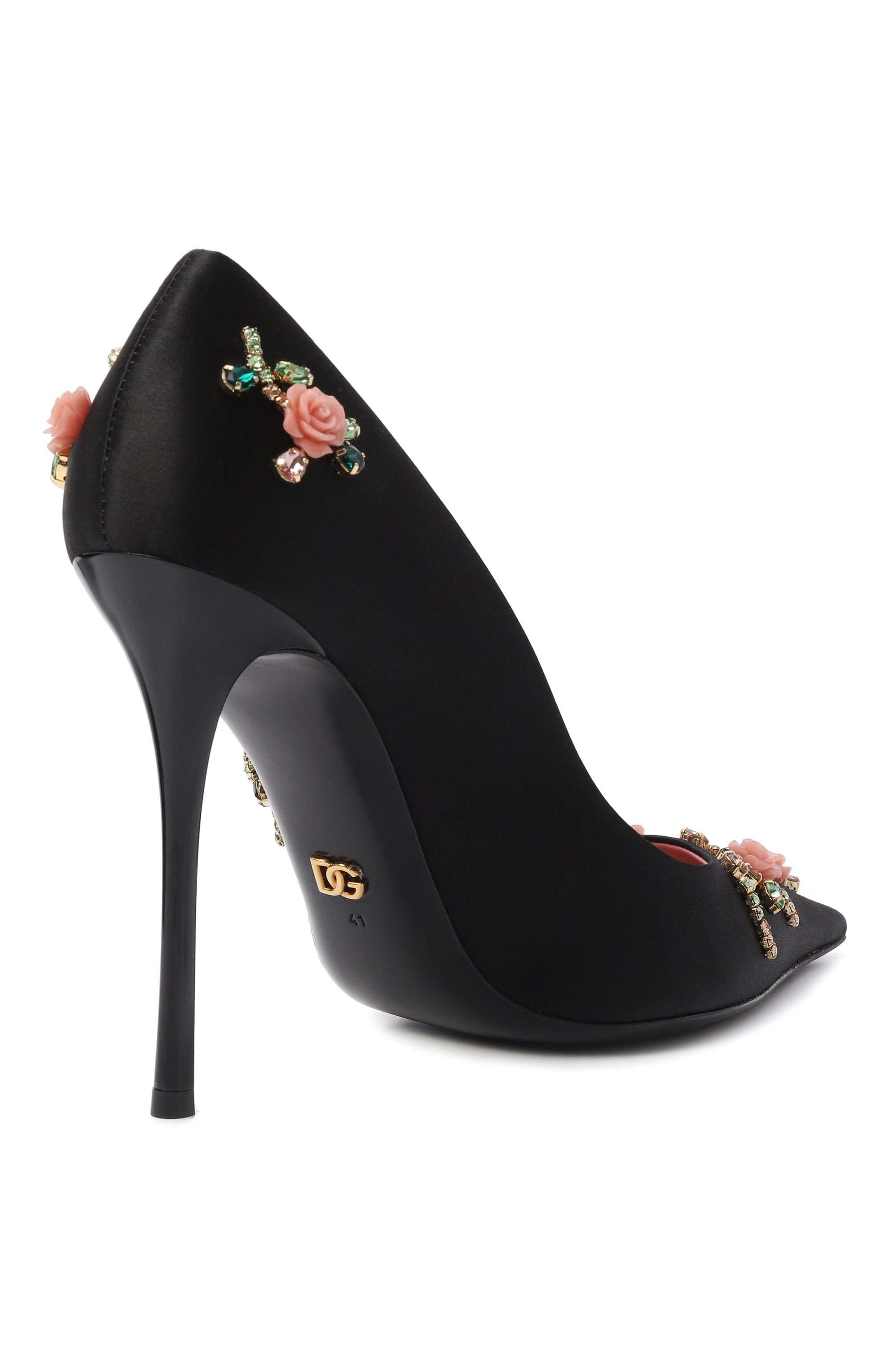 Текстильные туфли cuore 105 DOLCE & GABBANA черного цвета по цене 397500 руб., арт. CD1985/A0064, фото 5 Текстильные туфли cuore 105 DOLCE & GABBANA, арт. CD1985/A0064, фото 5