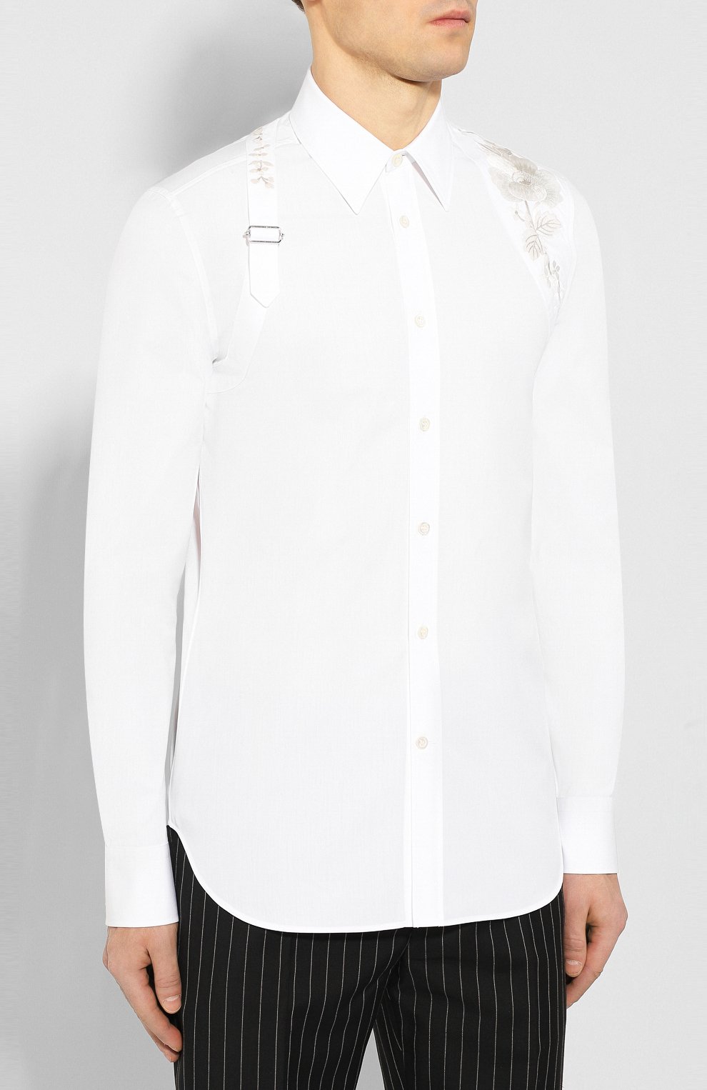 Хлопковая рубашка ALEXANDER MCQUEEN, арт. 595602/Q0N66, фото 3