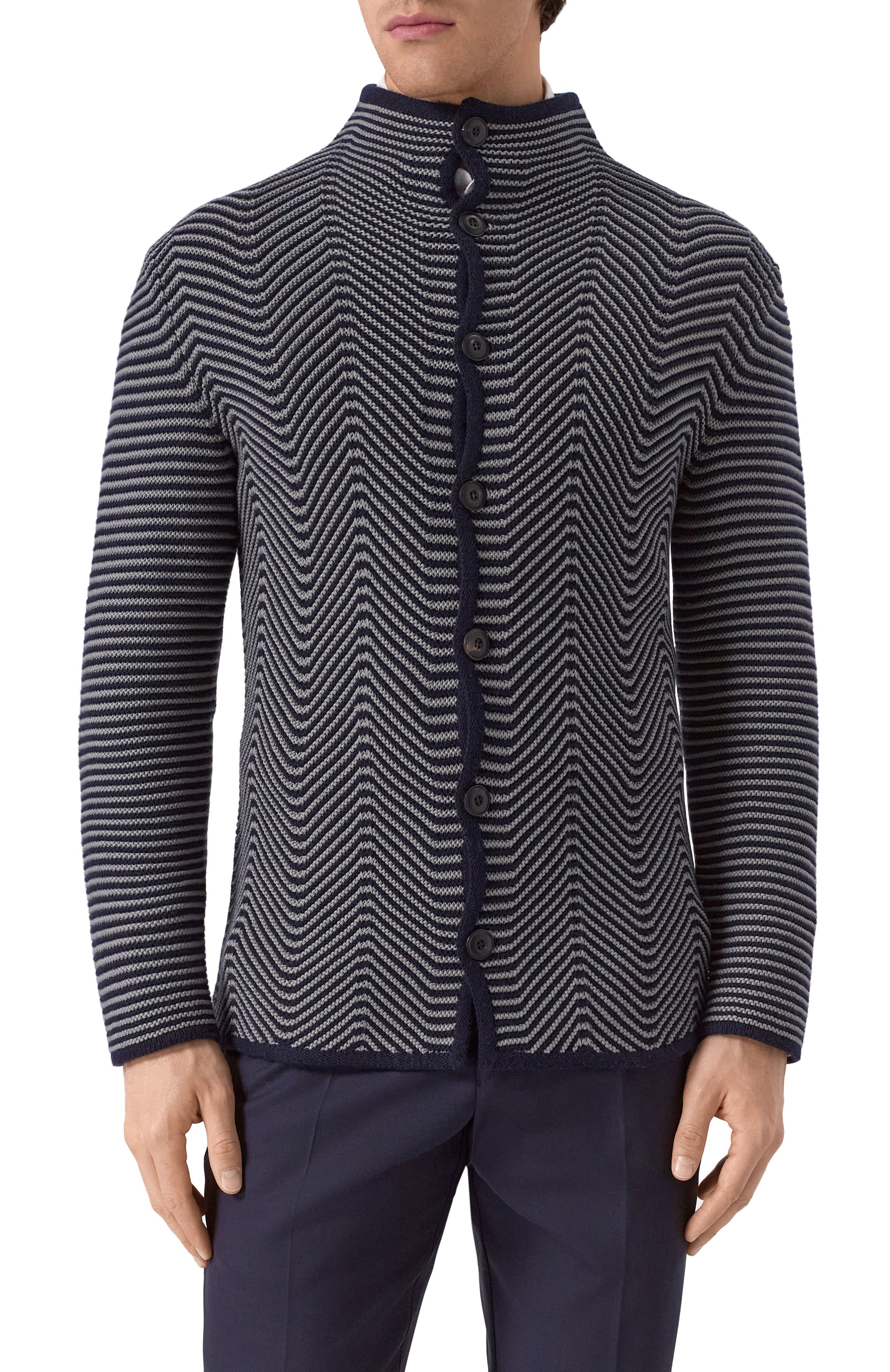 Кардиган из хлопка и кашемира GIORGIO ARMANI, арт. 3KSG08/SM08Z, фото 3