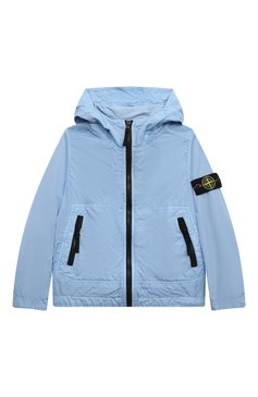 Детского ветровка STONE ISLAND голубого цвета, арт. 801640233/6-8 | Фото 1 (Рукава: Длинные; Материал внешний: Синтетический материал; Материал сплава: Проставлено; Кросс-КТ: Демисезон, Ветровка; Драгоценные камни: Проставлено; Материал подклада: Хлопок; Ростовка одежда: 6 лет | 116 см, 8 лет | 128 см)