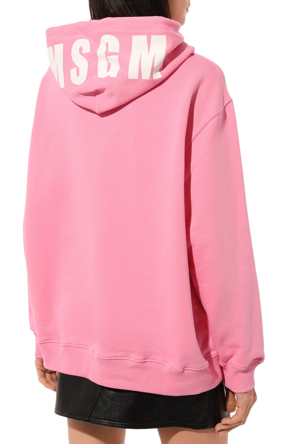Хлопковое худи MSGM светло-розового цвета по цене 21550 руб., арт. 3442MDM535/237000, фото 4 Хлопковое худи MSGM, арт. 3442MDM535/237000, фото 4