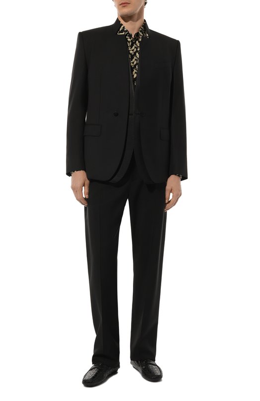 Шерстяной пиджак Dolce & Gabbana G2UH4T/FU21E Чёрный  G2UH4T/FU21E Фото 2