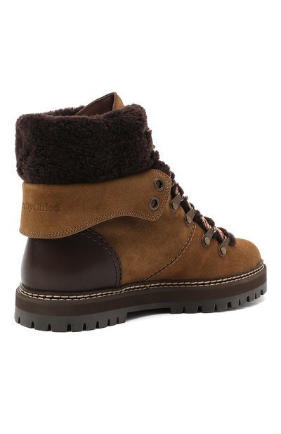 Замшевые ботинки SEE BY CHLOÉ коричневого цвета по цене 51700 руб., арт. SB31120A/12290, фото 4 Замшевые ботинки SEE BY CHLOÉ, арт. SB31120A/12290, фото 4