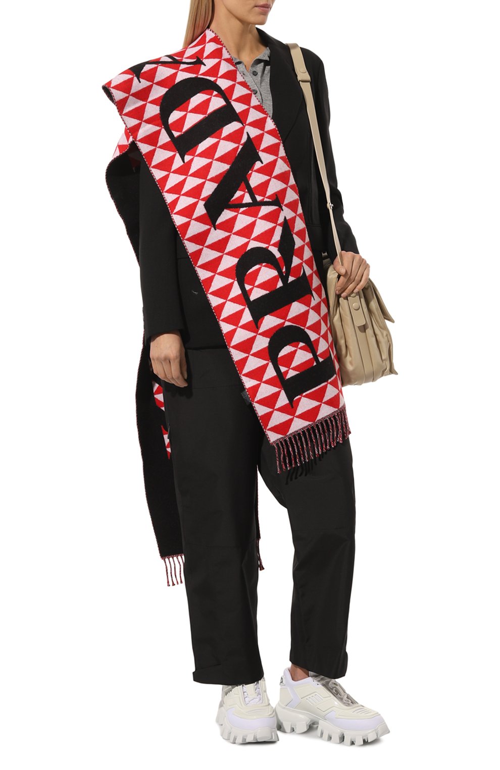 Шарф из шерсти и шелка PRADA, арт. 2FS037-2FK0-F0X5N, фото 2