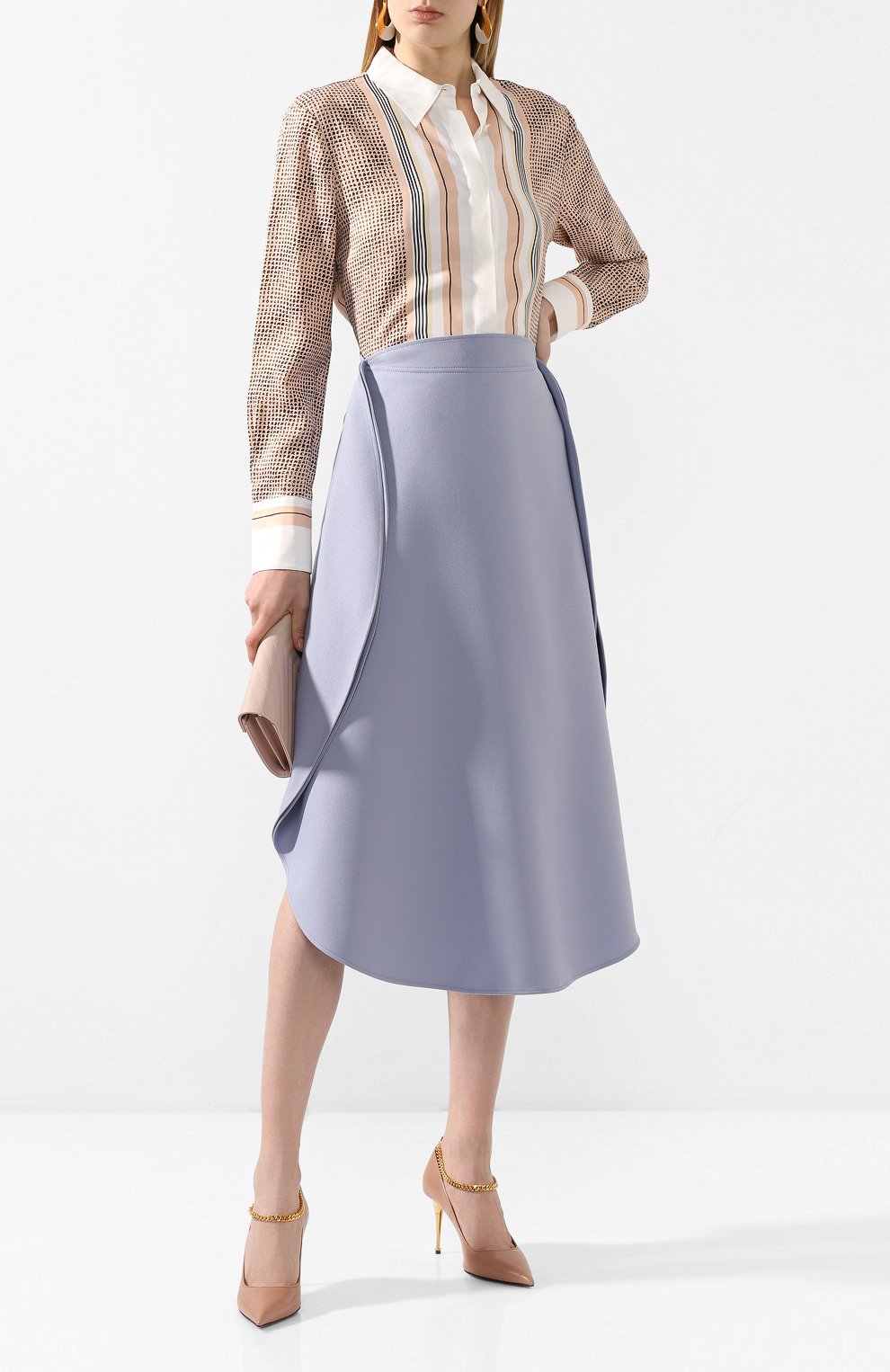 Юбка STELLA MCCARTNEY голубого цвета по цене 51600 руб., арт. 600837/S0A36, фото 2 Юбка STELLA MCCARTNEY, арт. 600837/S0A36, фото 2
