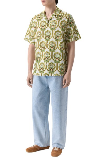 Рубашка изо льна и хлопка DROLE DE MONSIEUR, арт. J-SH228-LI012-GN, фото 2